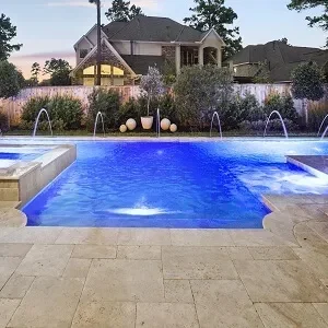 Noce travertine tiles and pavers