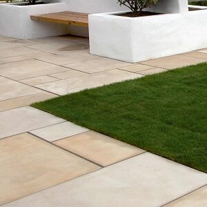 Outdoor Sandstone Tiles with a honed finish