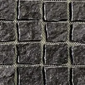 Cobblestone pavers midnight black natural split