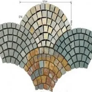 Fan shape cobblestones