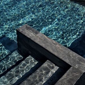 Midnight granite pool coping tiles black pool coping dark pool round edge coping tiles