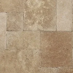Noce travertine French pattern tiles