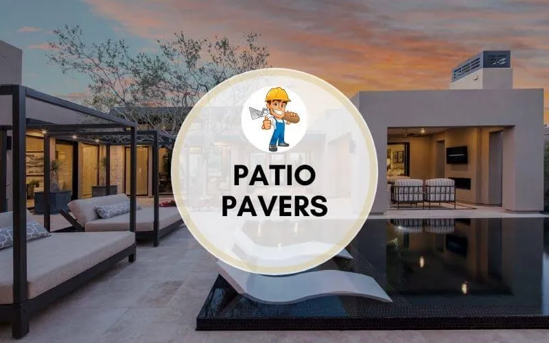 Patio pavers image with some text