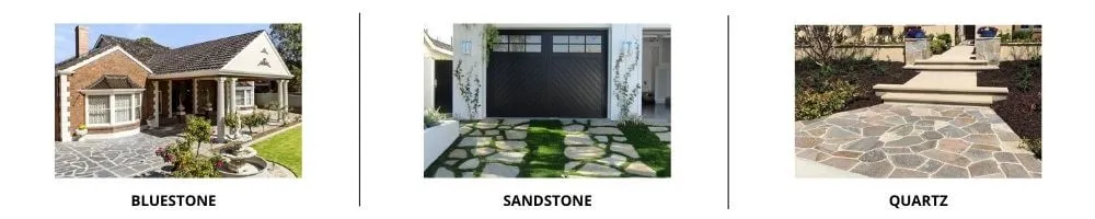 Crazy pave driveway range image with some text
