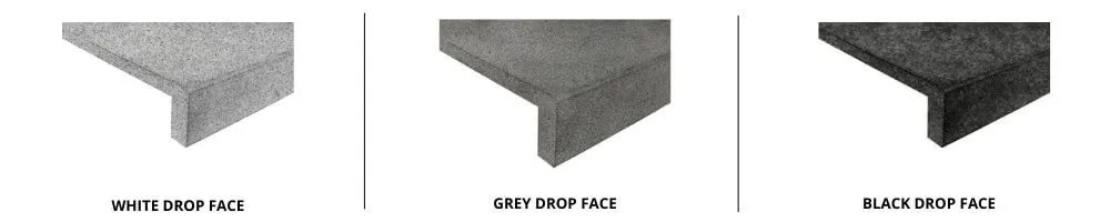 Granite pool coping range image with some text
