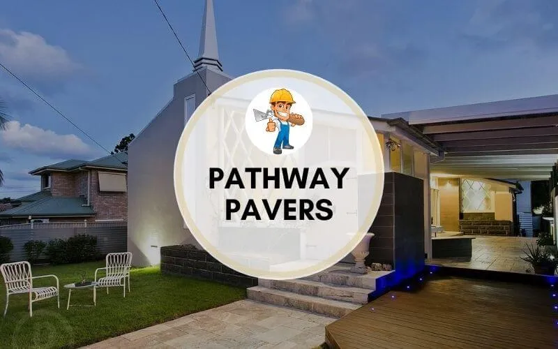 Pathway pavers image with some text