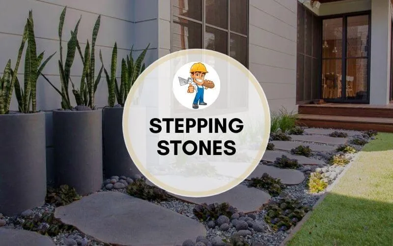Stepping stones image with some text